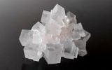 a cluster of table salt crystals