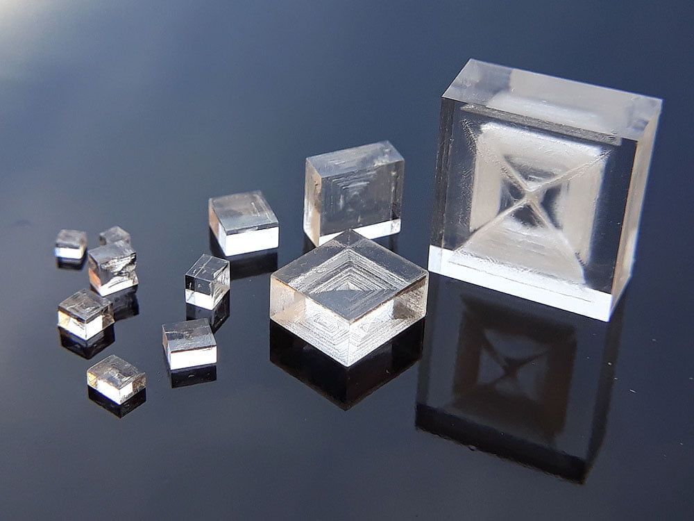 Sodium chloride crystals
