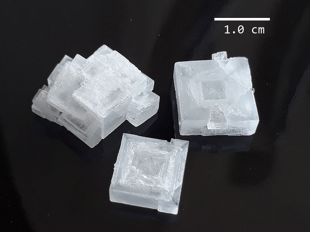 badly formed sodium chloride crystals