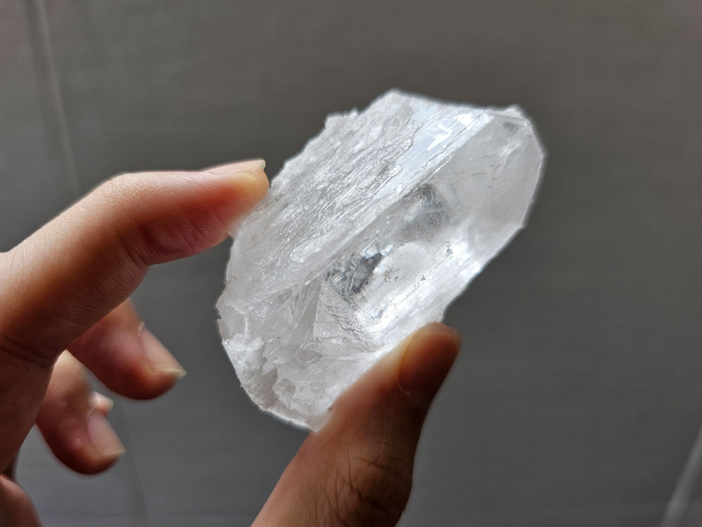 An ugly monoammonium phosphate crystal covered with crust