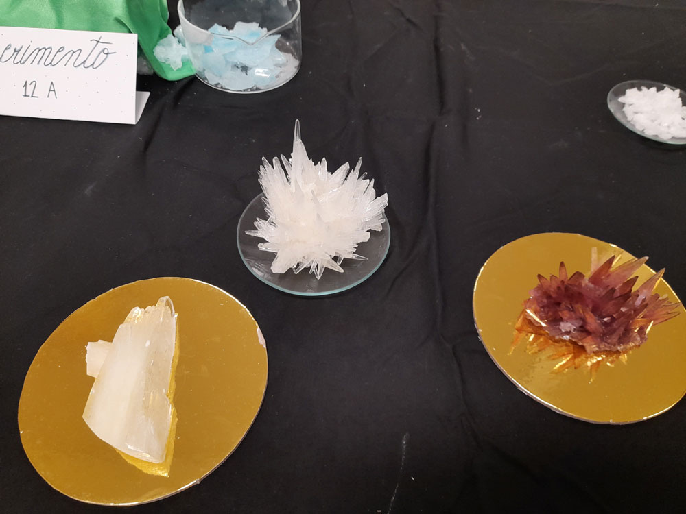 Some crystals grown for a high school crystallization competition in Spain.